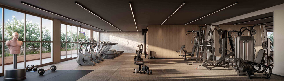 Fitness equipado do Garden Design Caminhos da Lapa